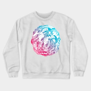 Dual Color Abstract Wave of Thoughts No 1 Crewneck Sweatshirt